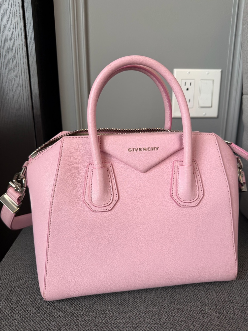 Givenchy Pink Mini Antigona Leather Satchel